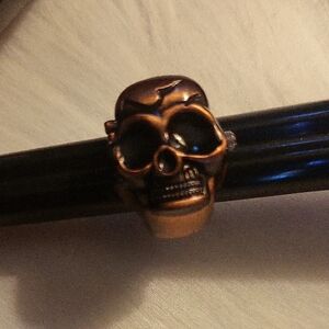 Bronze Skull Ring Watch